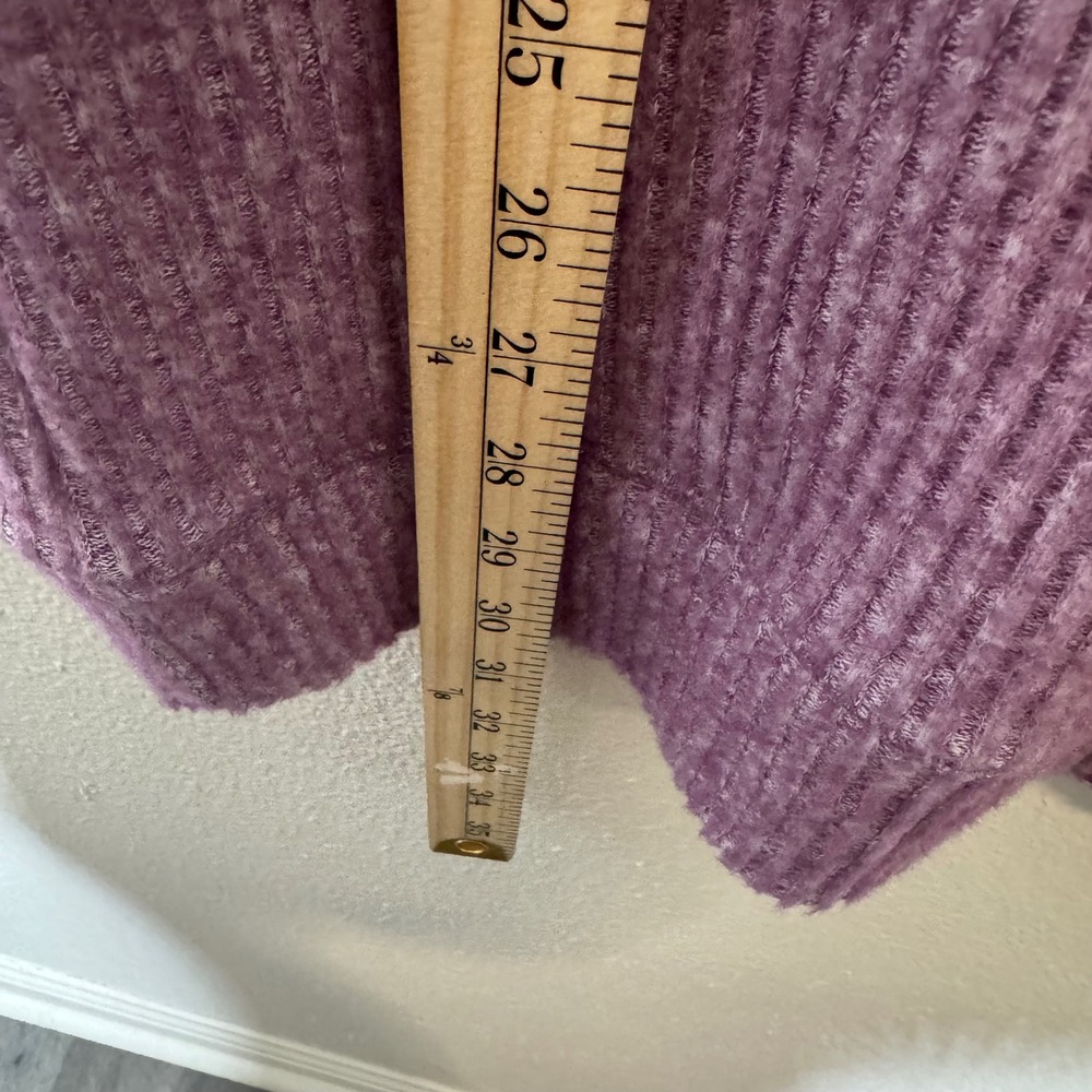 Soft Surroundings Purple‎ Ribbed Cowl Neck Tunic Sweater Hooded XS - Picture 6 of 8